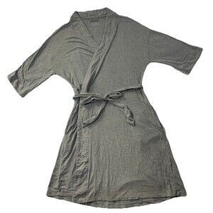 Cozy Earth Bamboo Robe Gray Women’s Sm Soft Short Sleeves Tie Pajamas Bath